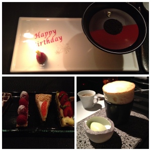 Three desserts, not just one!  All amazing, especially the Green Chartreuse Souffle!